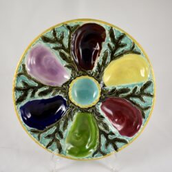Fielding English Majolica Multi-Colored Oyster Plate - SOLD
